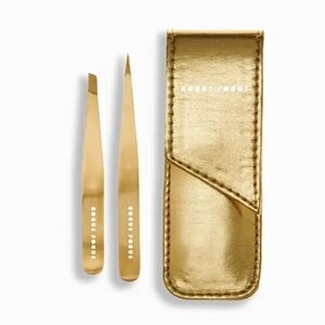 Gold Tweezers Set with Case